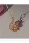 Steel Crescent Star Sun Necklace - 3