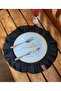 Lisbon Linen Round Ruffles 2 Pcs Vintage American Service Black 40X40 - 4