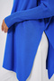 15783 Slit Poncho Sweater - A.cobalt blue - 4