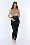 3506-Wrist Length Maternity Close-Fitting Office Fabric Trousers - 2
