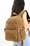 Ultra Light Multi-Pocket Medium Backpack Brown Suitable for High School and Middle School (Model: 571-3E)