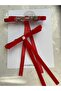 Red Velvet - Ribbon Buckle with Double Bow and Tail - 3