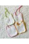 Pack of 12 Pink Green Yellow Mixed Color Liquid Proof Lace-Up Baby Food Bibs - 2