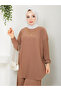 New Season Self-Plissee Stylish Skirt Look Trousers Tunic Suit - 4