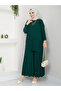 New Season Self-Plissee Stylish Skirt Look Trousers Tunic Suit - 5