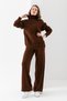 Women's Ribbed Knitwear Set, Turtleneck Bottom Top Knitwear Set, Knitwear Sweater Pants Two-Piece Set, Set - 5