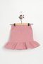 Girl's Knitted Skirt with Frilly Rose Dried Skirt - 2