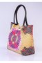 Women's Ottoman Ethnic Shawl Patterned Woven Large Size Shoulder and Hand Bag with Lock Daily Shopper Bag - 2