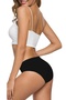 8 Pieces Women's Seamless Laser Cut Flexible Non-marking Panties Black - 2