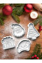 Set of 4 Cookie Mold Cutter Styling with Christmas Tree, Santa Claus, Fireplace and Hat Pattern - 3