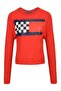 Women's Chest Print Logo Relax Organic Cotton Sweatshirt - 7
