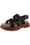 Clairemont Way Damen Sandalen - Cross Strap, Schwarz Black Leder Tb0A61Trw021 - 2