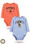 2-Piece 100% Cotton Organic Printed Snap Fastener Baby Bodysuit