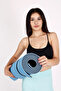 10 mm Black Blue Double Sided Pilates Mat Yoga & Camping Mat