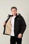Water and Wind Proof Removable Hooded Men's Coat - 3