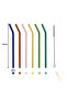 Set of 6 Colorful Rainbow Borosilicate Straws - 4