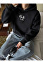 Men's Hooded Sweatshirt Los Angeles Back Print Black