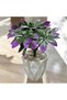 Artificial Flower White Diamond in a Pot Green-Purple Flora Vita "Flower of Life"