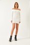Women's White Madonna Collar Midi Length Dress 0202 60261222 - 5