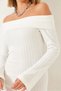 Women's White Madonna Collar Midi Length Dress 0202 60261222 - 3