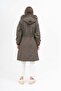 Women's Water Resistant Plus Size Hooded Waist Drawstring Long Fur Coat Coat - 7