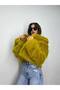 Premium Fur Mustard Coat with Lining