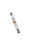 White Polymer Floral Print Handle with Chrome Feet 128 mm Set of 5 |   Modern Furniture Cabinet Handle