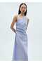 Striped Draped Asymmetrical Dress