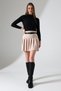 Pleated Belt Li Knit Skirt – Elastic Waistband, Corded Fabric , Soft-Textured , Gift Product