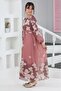Girl's Floral Patterned Chiffon Long Hijab Dress - 2