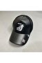 Leather Animal Figured Unisex Hat with Mesh Adjustable