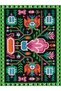 Kemal Collection Green Themed Colorful Shapes Detailed Woven Base Modern Decorative Carpet Kemal07 - 3