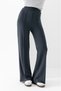 Women's Smoked High Waist Shaping / Sculpting Front Ribbed Modal Fabric Wide Leg Pants Leggings - 7