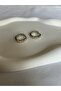 Steel Tarnish Free Zircon Stone Hoop Silver, Silver Color Tifany Xoxo Earrings - 3