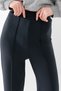 Women's Smoked High Waist Shaping / Sculpting Front Ribbed Modal Fabric Wide Leg Pants Leggings - 2