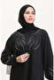 Rhinestone Dress with Elastic Sleeves 0547-04 Black - 3