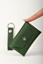 Gift Set Genuine Leather Buttero Green Wallet & Keychain - 3