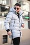 Men's Long Inflatable Coat with Side Zipper - 3