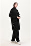 Astana Fabric Tunic Pants Double Set 0552-05 Black - 2