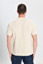 Regular Fit Regular Cut Crew Neck 100% Cotton Beige T-Shirt - 6