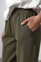 Haki Beli Lastikli Gabardin Pamuklu Pantolon TWOSS25PL00036 - 4