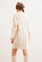 Women's White Hair Braided Knitwear Tunic Dress Elb- 19002312 - 7