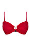 Kırmızı Straplez Premium Aksesuarlı Mix&Match Bikini Üstü TBBSS25CT00003 - 6
