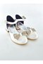 Girl's Heeled Evening Dress Shoes with Bow - 5