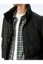 Stand Collar Zippered Slim Fit Puffer Seasonal Jacket - 5