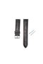 Rc3003R Records Leather Strap - Black-Red Stitch - 20mm