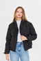 Women's Detachable-Sleeve Windproof Black Puffer Winter Coat Parka - 4
