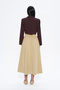 Double Breasted Crop Blazer Jacket Brown - 5