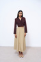 Double Breasted Crop Blazer Jacket Brown