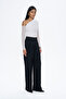 High Waist Wide Leg Trousers Black - 2